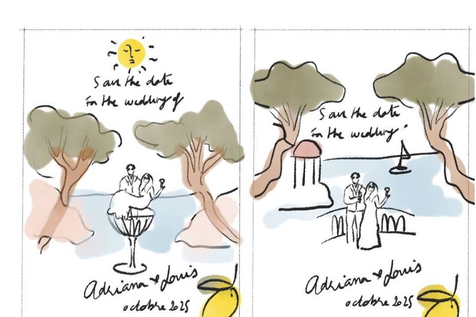 Croquis pour idée faire-part
