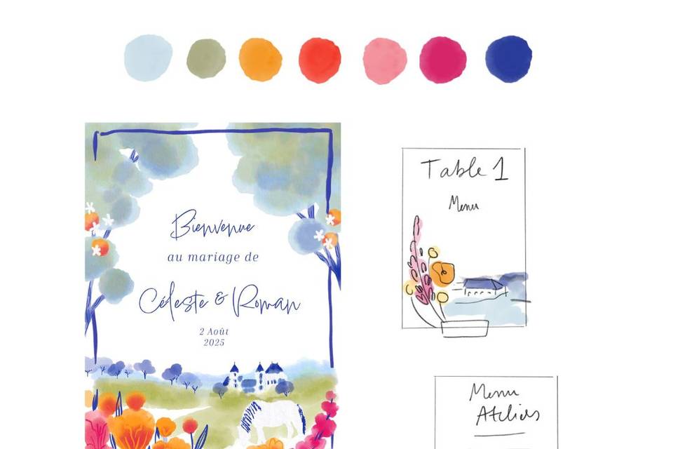 Croquis idée collection mariag