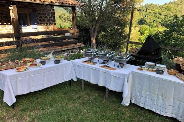 Buffet mariage champêtre