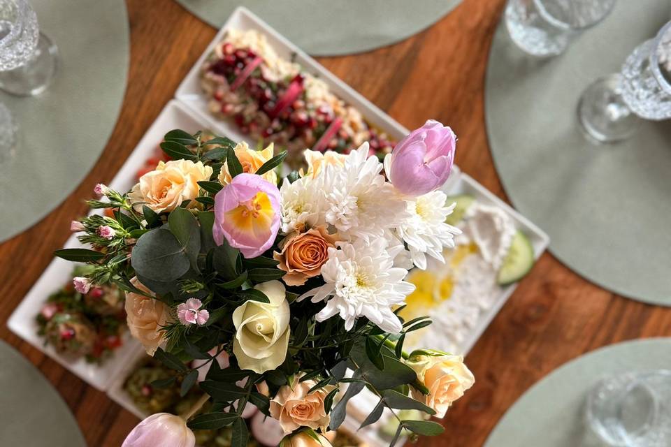 Décoration avec fleurs