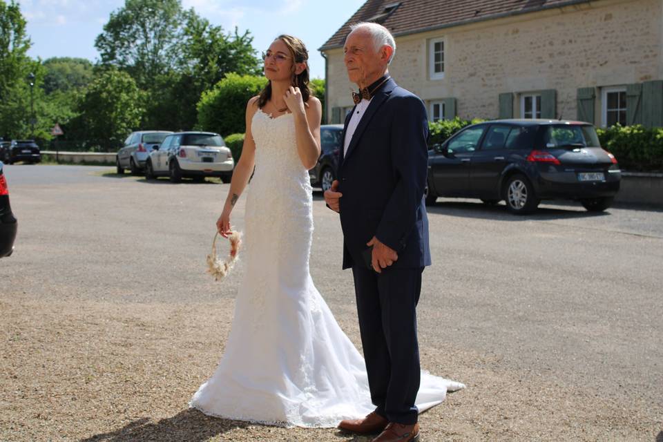 La mariée et son papa