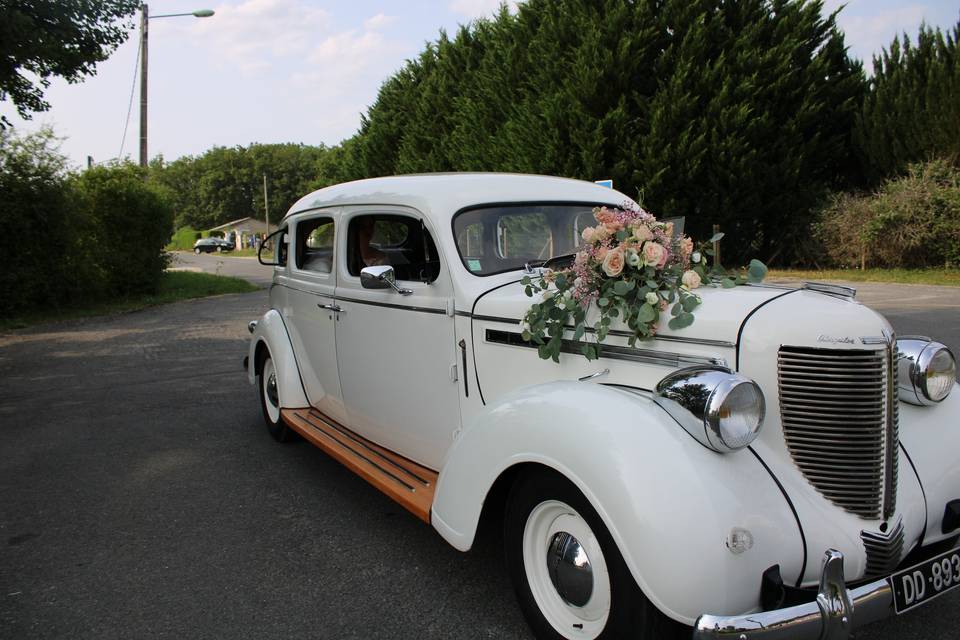 Les mariés en voiture