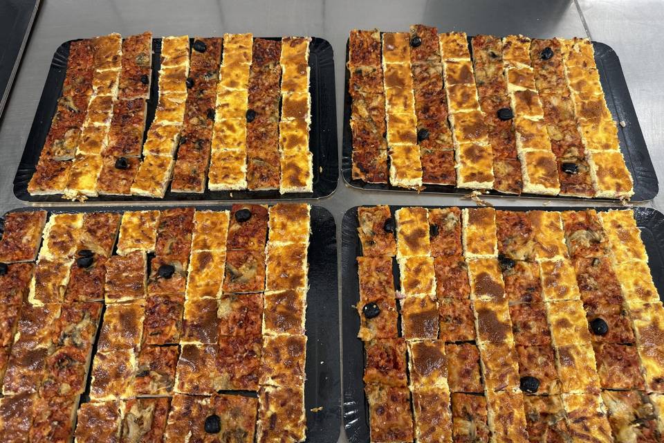 Plateau de quiches et pizzas
