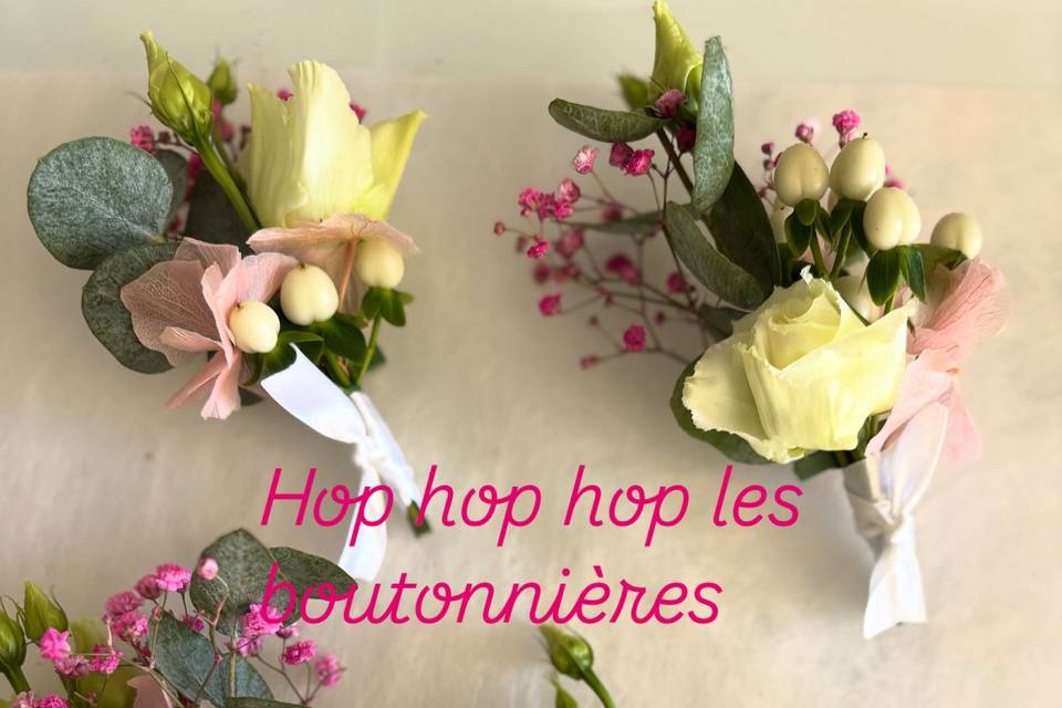 Boutonnières pastels
