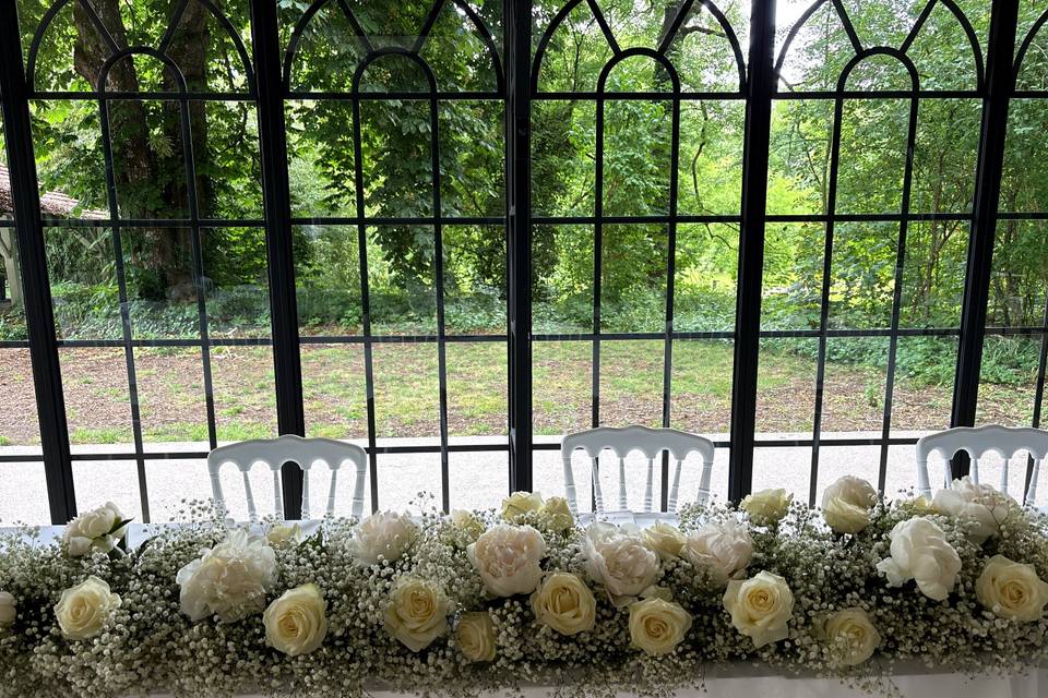 Chemin de table blanc