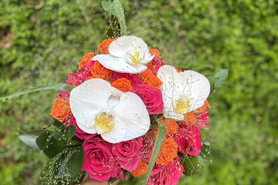 Bouquet de mariée exotique