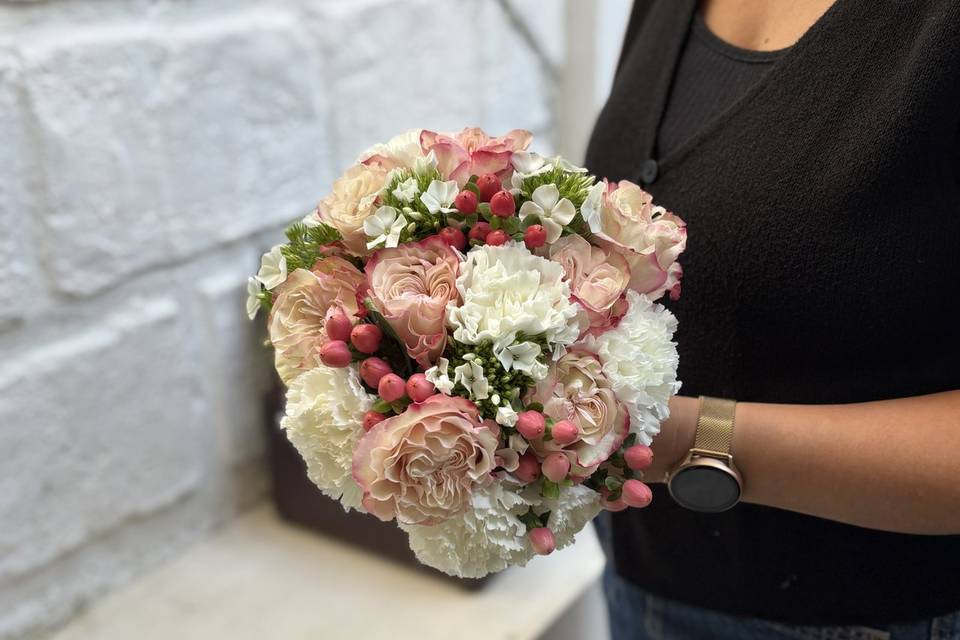 Bouquet rose et blanc