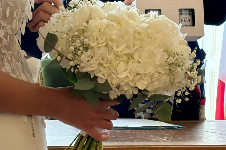 Bouquet de mariée blanc