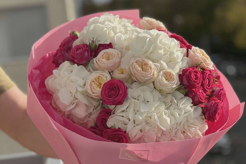 Bouquet Romantique Rose & Blan