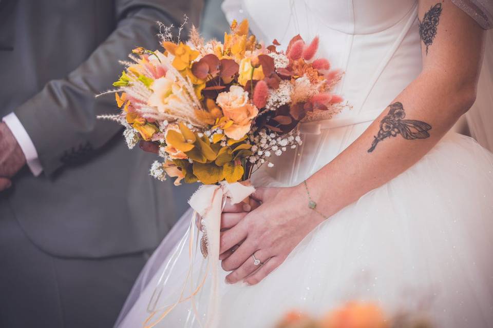 Bouquet mariée sec