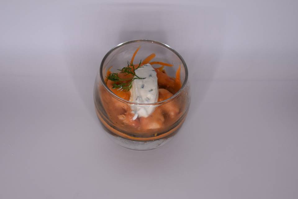 Eentrée en bocal de verre