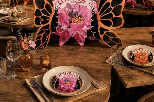 Centres de table et assiettes