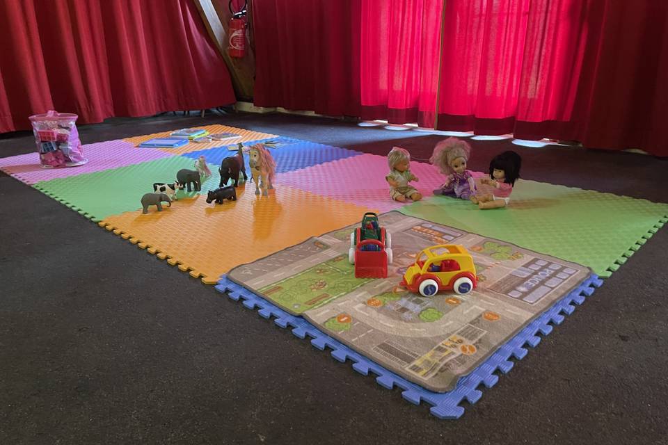 Un espace de jeu installé