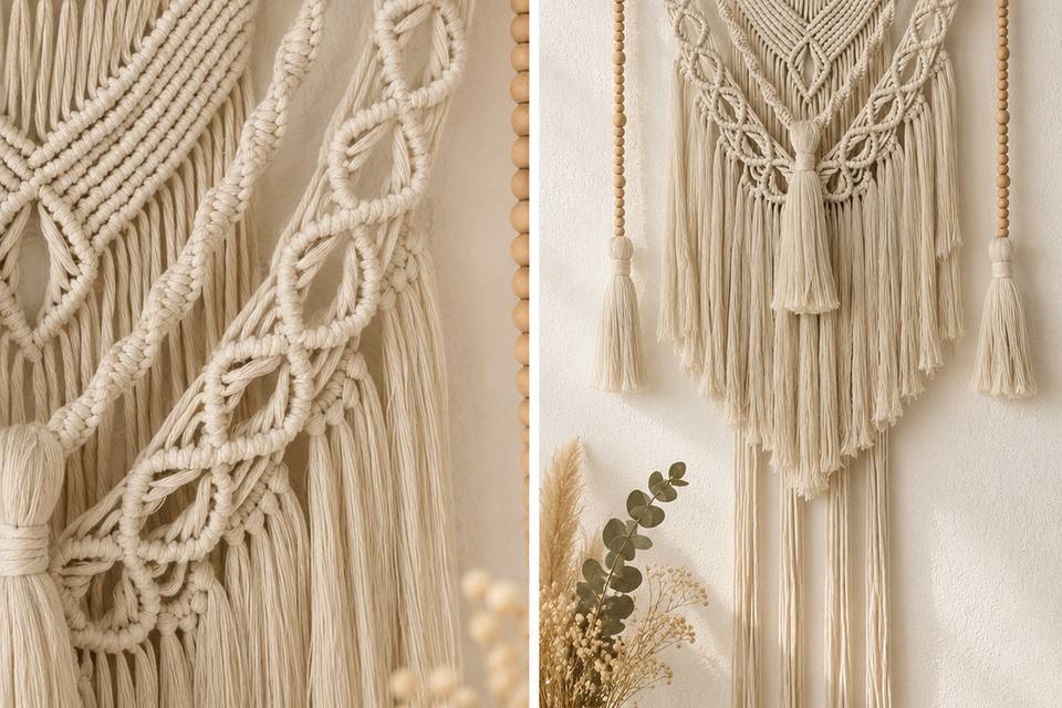 Suspension en macramé