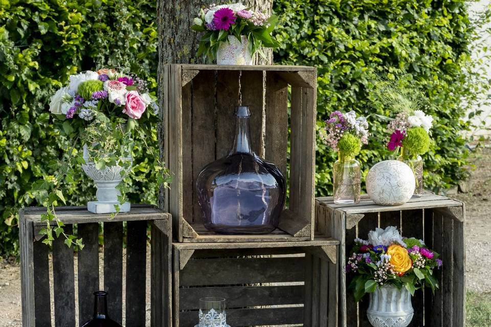 Décor caisses en bois