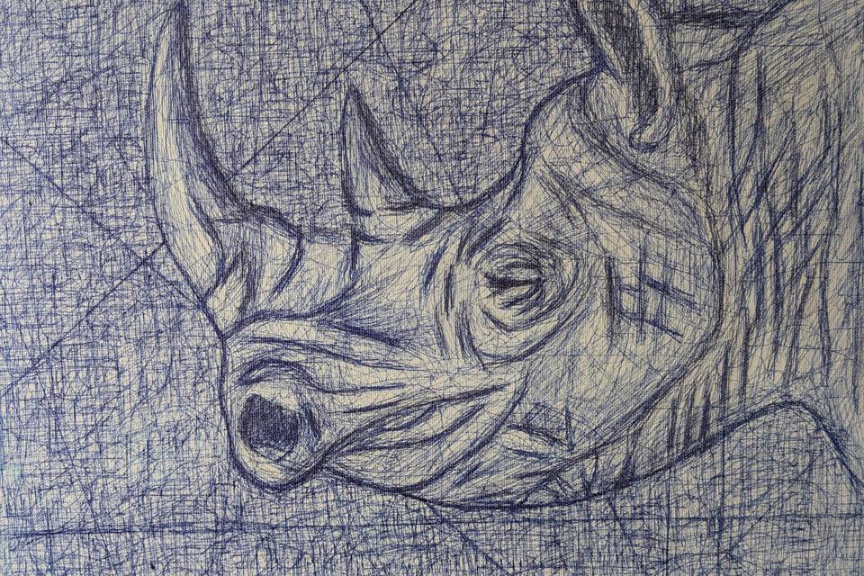 Œuvre au stylo