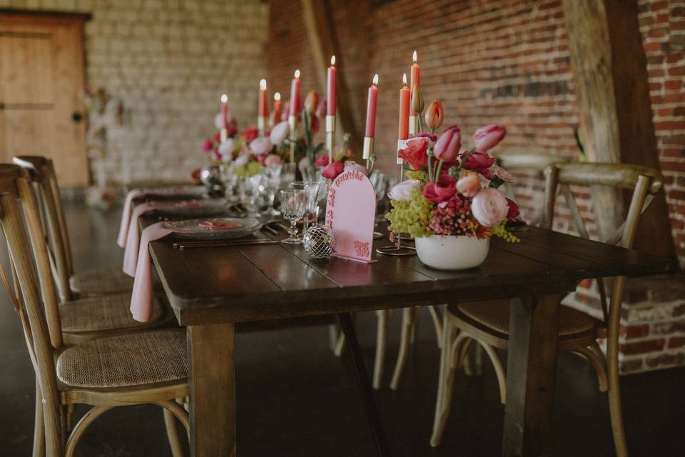 Décoration table des mariés