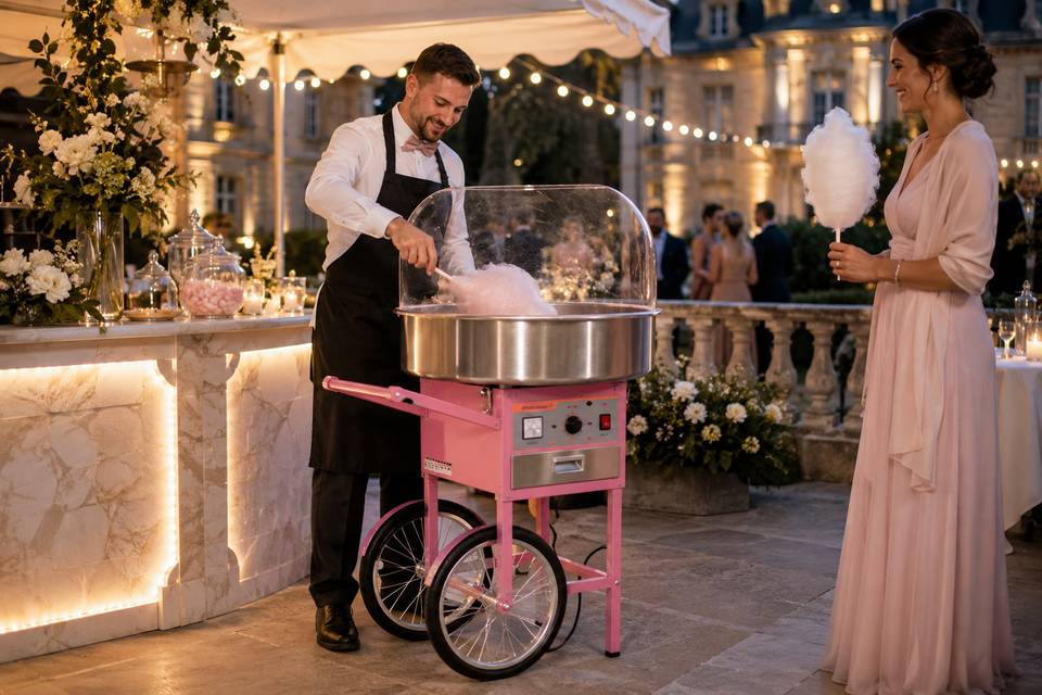 Barbe à papa pour mariage