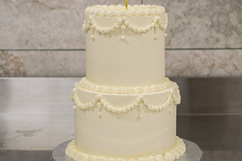 Vintage wedding cake 50 parts