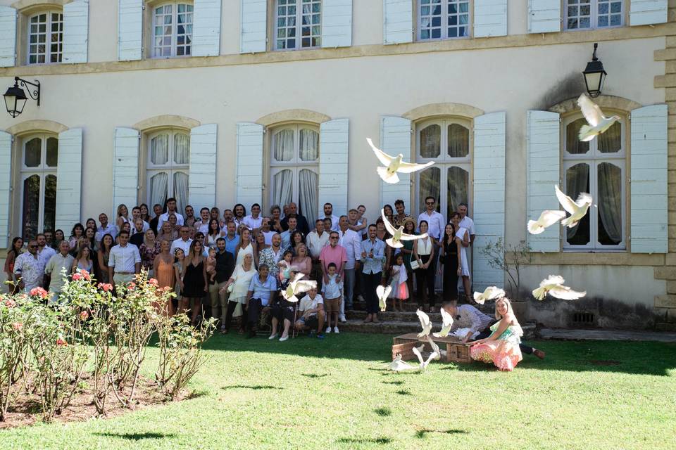 Lancer de colombes magique