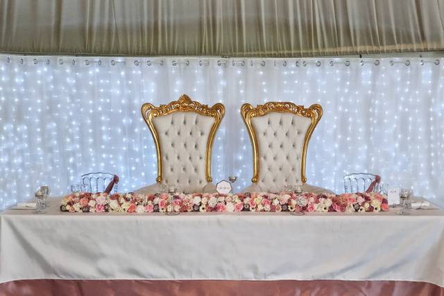 décorations de quinceanera roses et dorées