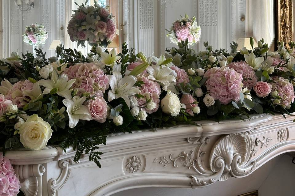 Fleurs cheminée