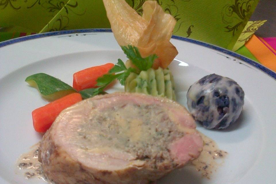 Jambe de dinde farcie foie gras