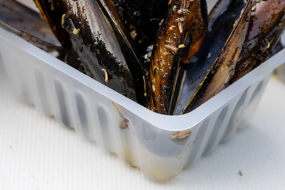 Récipient sur la nourriture-vue centrale