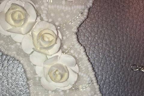 Collier perlé fleurs
