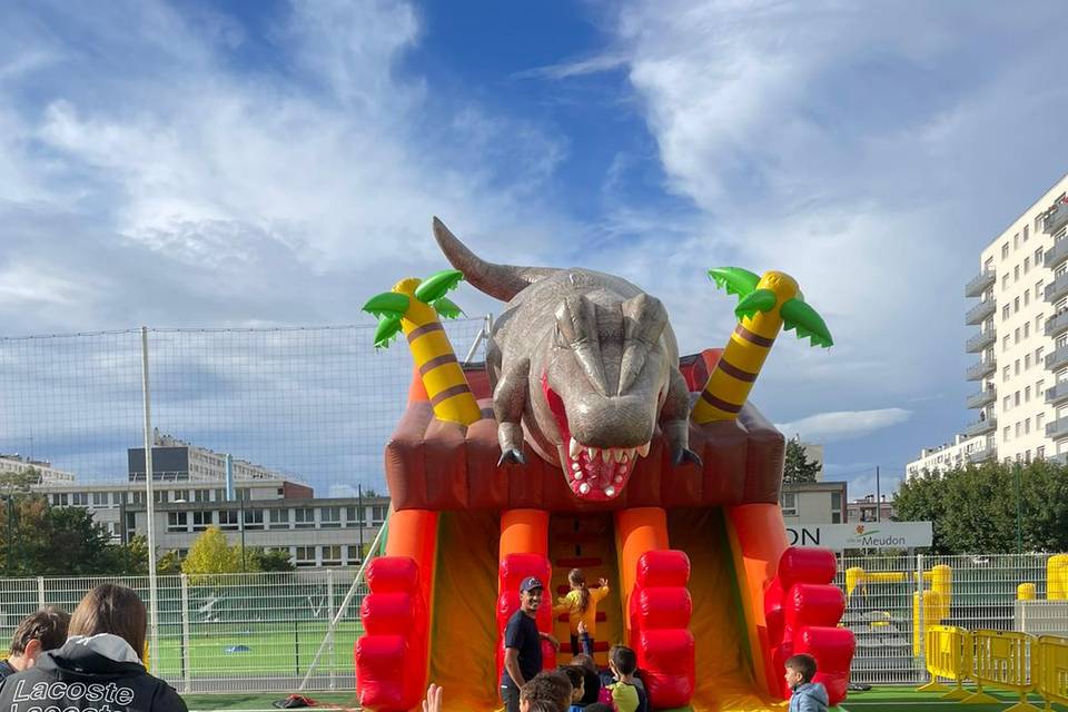 Toboggan dinosaure couloirs