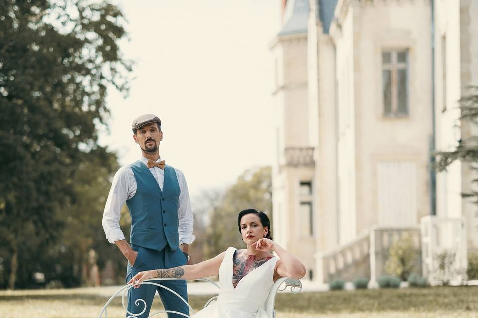 Coiffure couple rétro