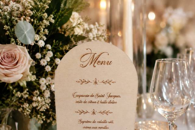 Menu en bois