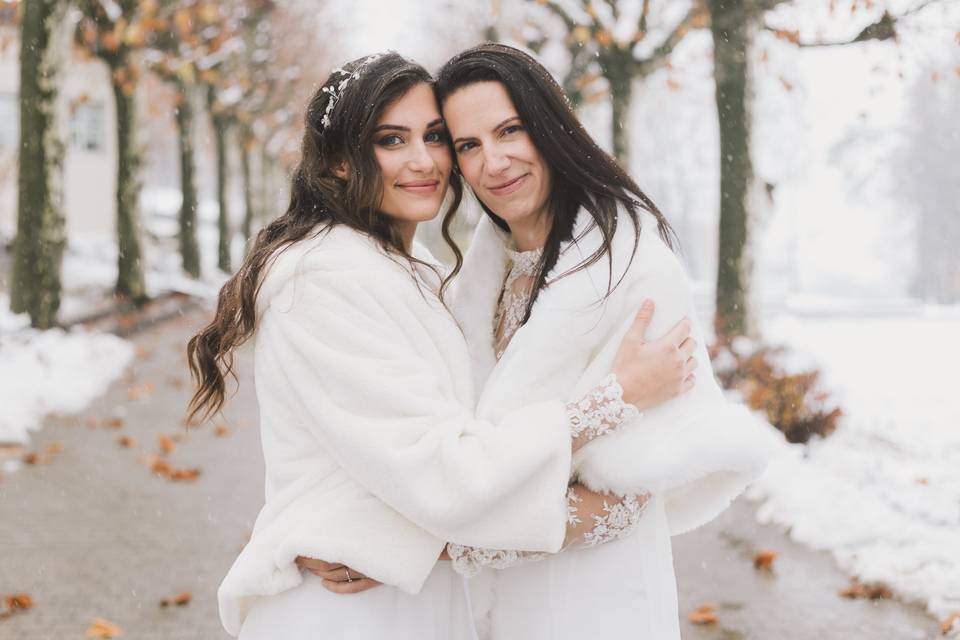 Mariage sous la neige