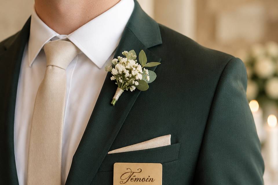 Badge Témoins en bois