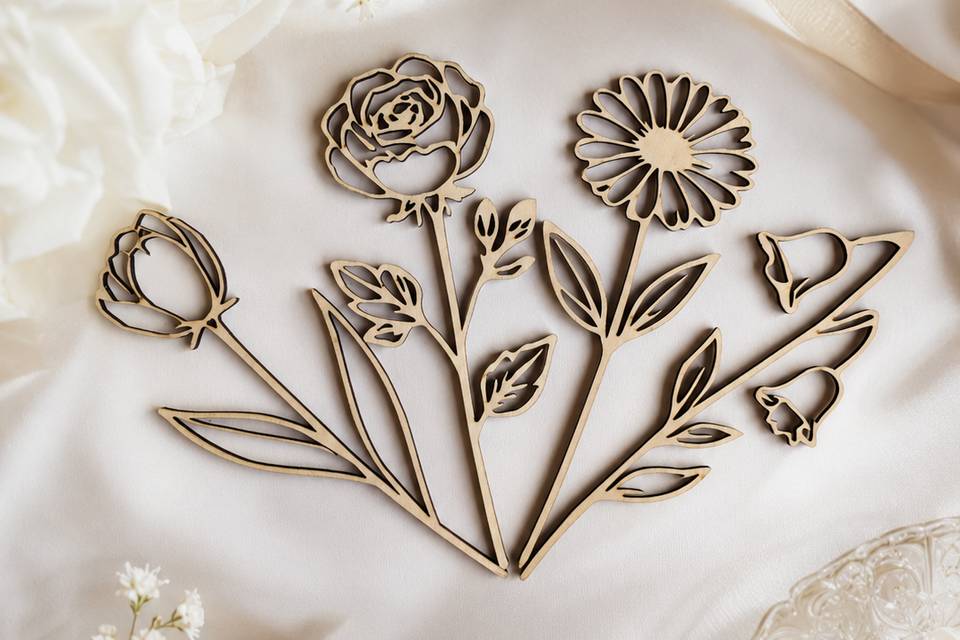 Fleurs en bois