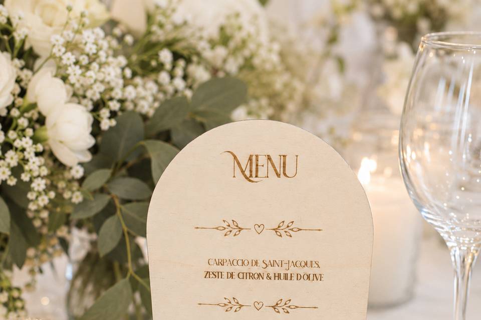 Menu de table