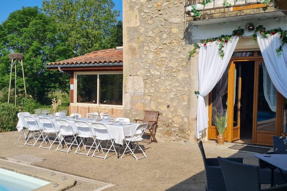 Reception bord de piscine