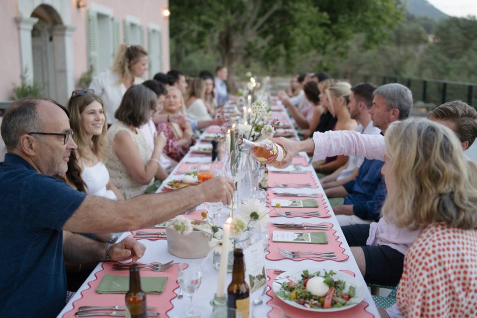 Dîner terrasse sud