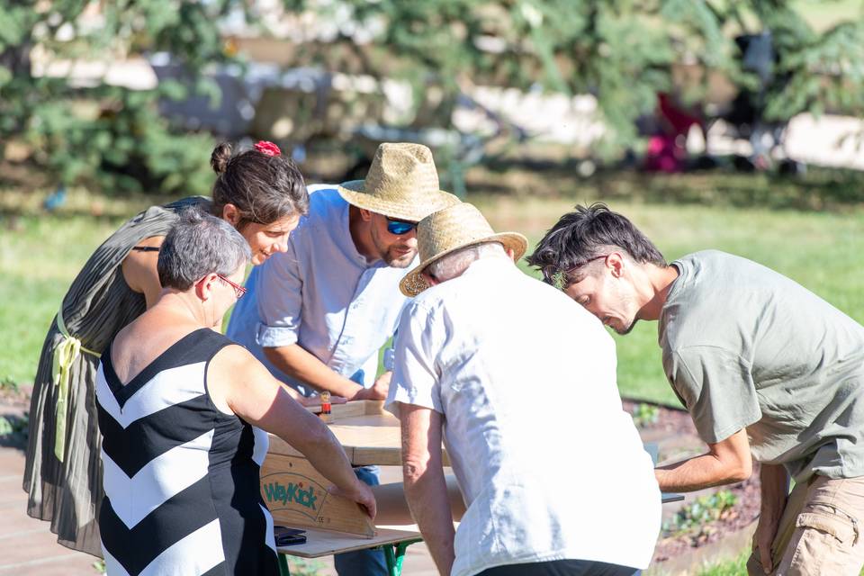 Grand jeux en bois équipe