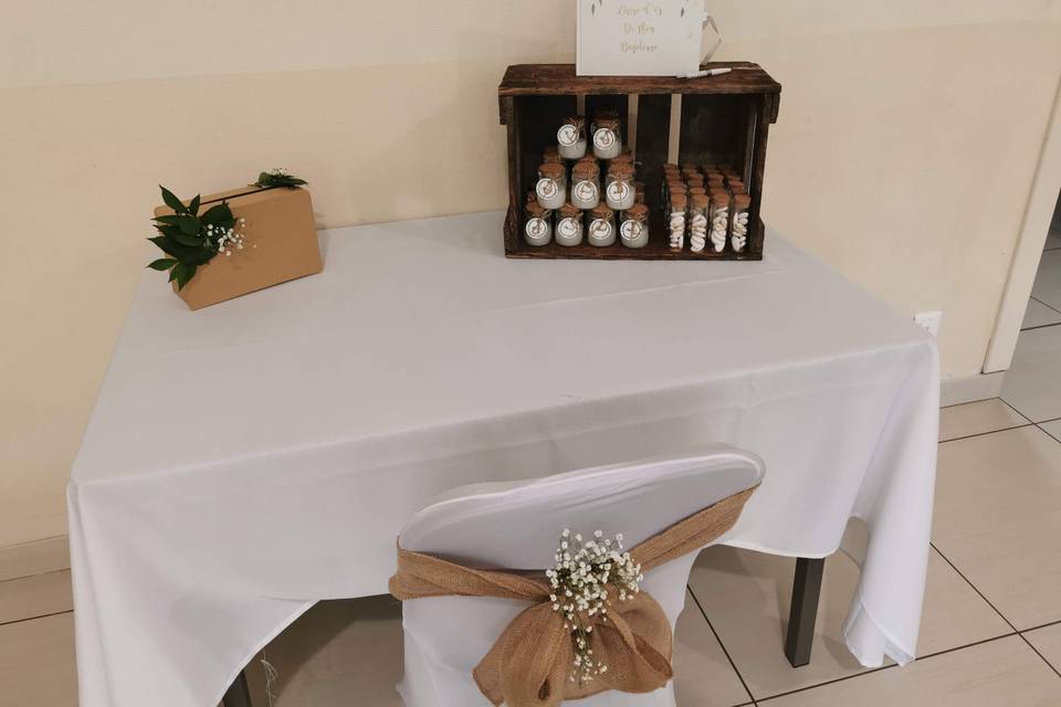 Table cadeaux convives