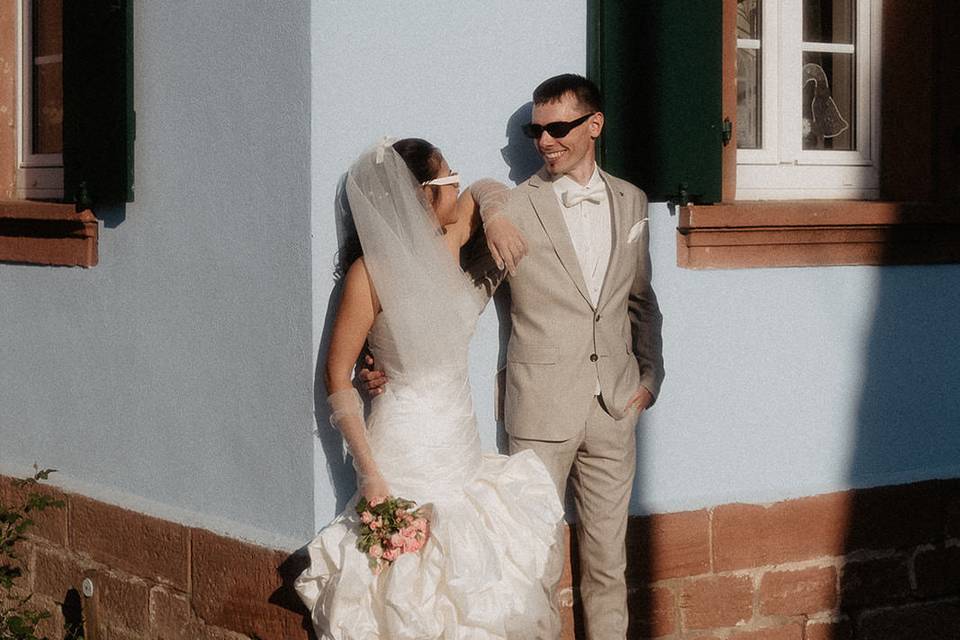 Elegant bride in Strasbourg