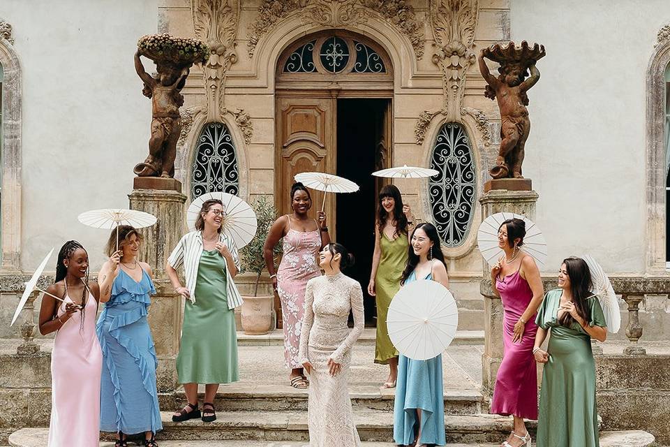La mariée et ses demoiselles