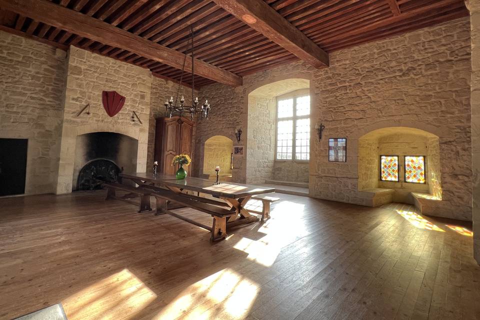 La grande salle du château