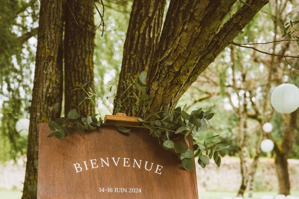 Panneau de bienvenue