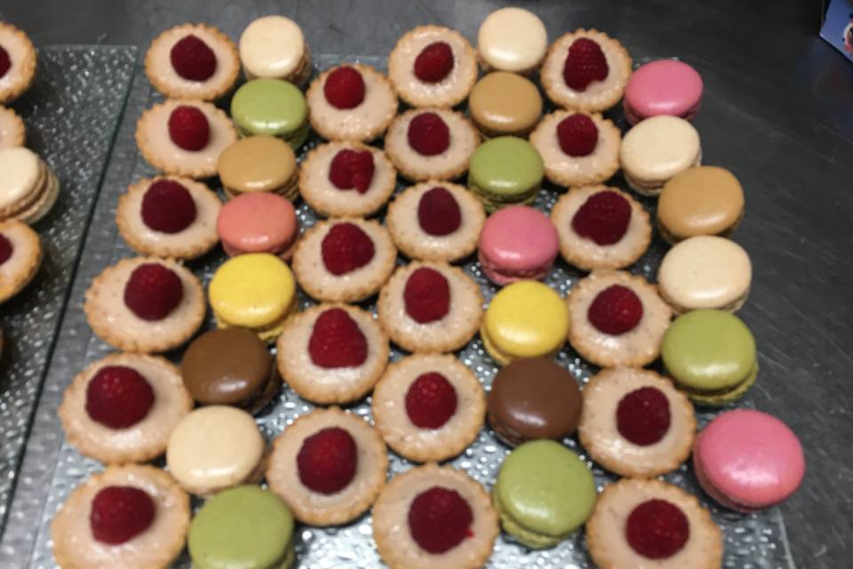 Mini tartelettes, macaron