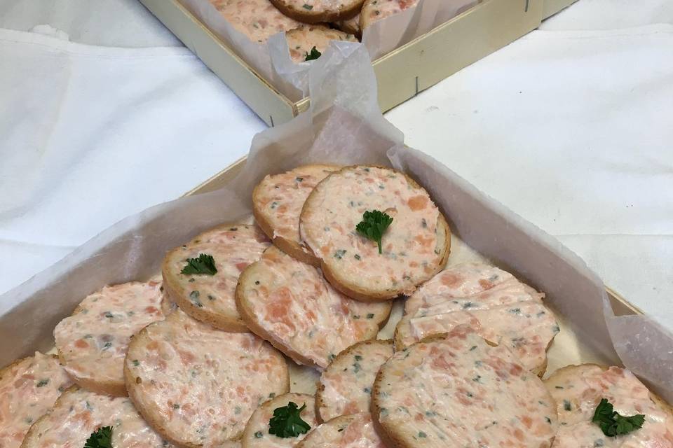 Toasts de rillette de saumon