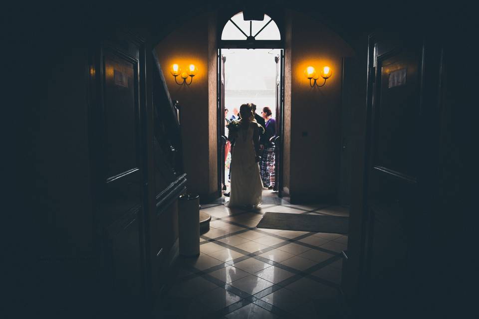 B&W Wedding photo