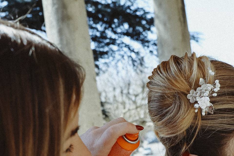 Coiffure de mariée élégante ré