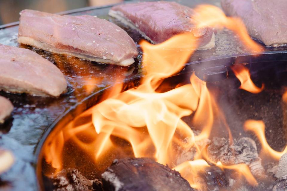Magret de canard au brasero