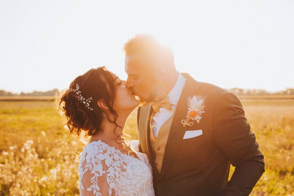 Coucher de soleil amoureux